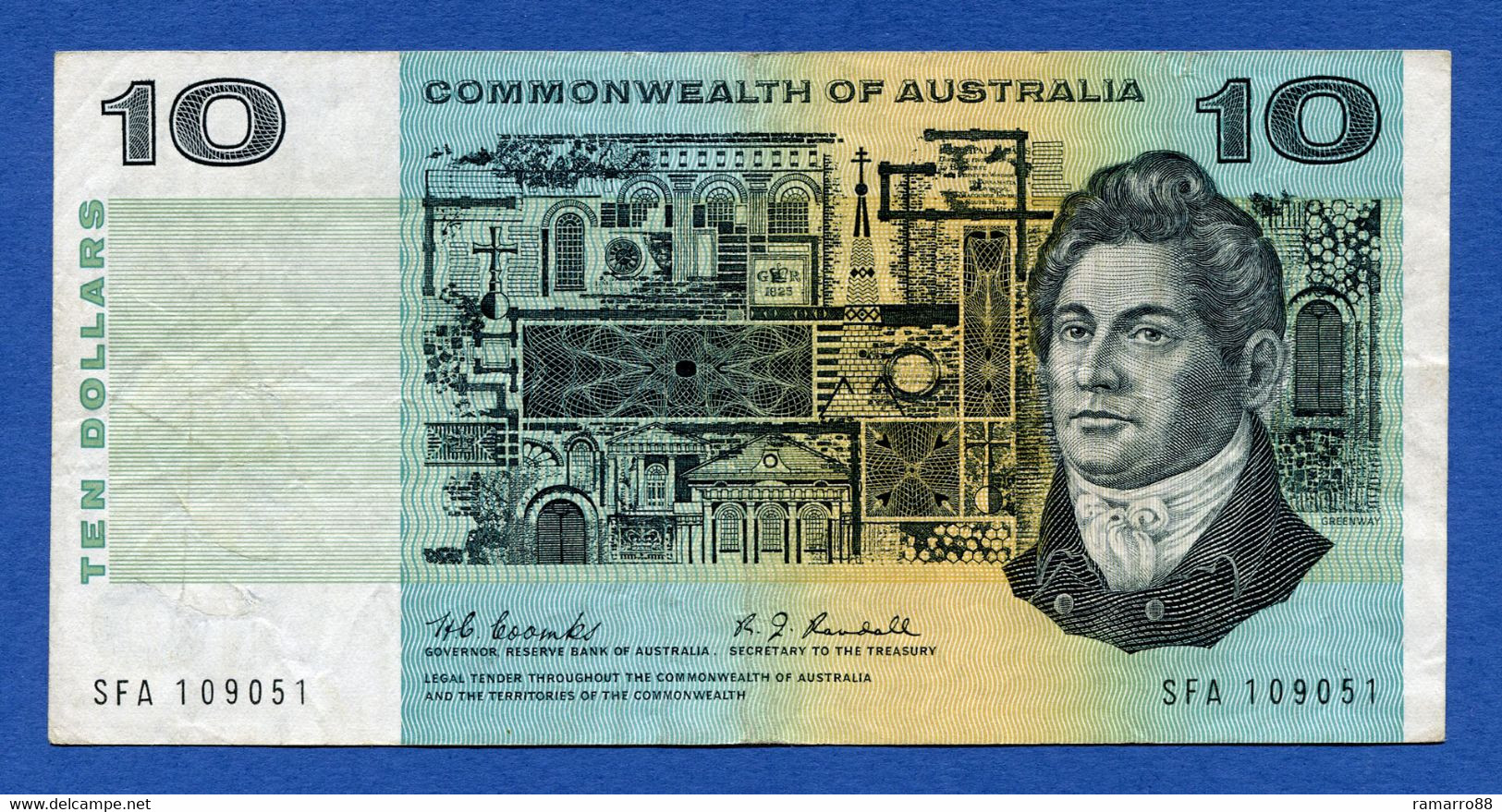 Australia 10 $ Dollars 1967 - Rare Signature Coombs / Randall - Pick # 40b VF - 1966-72 Reserve Bank Of Australia