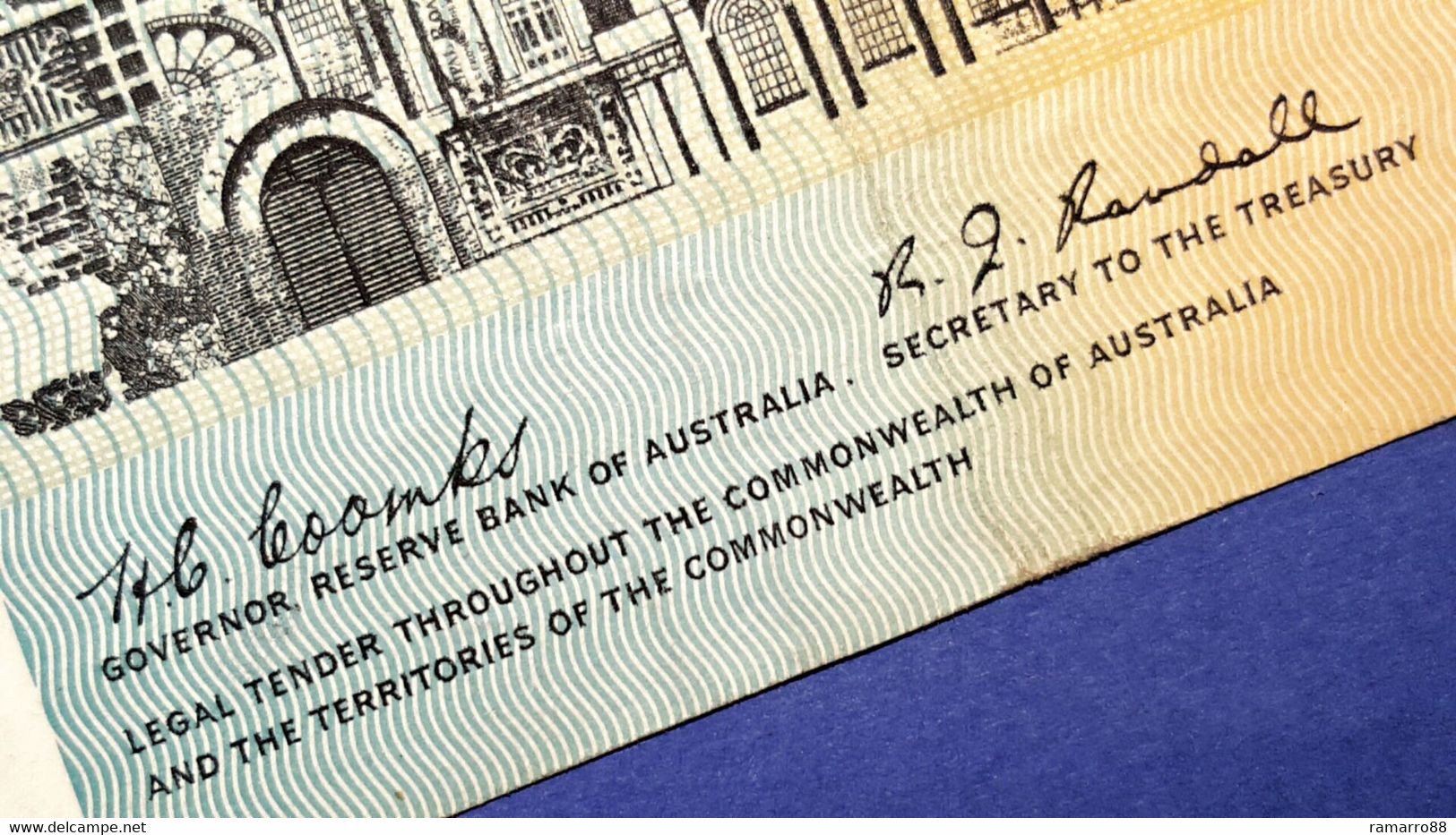 Australia 10 $ Dollars 1967 - Rare Signature Coombs / Randall - Pick # 40b VF - 1966-72 Reserve Bank Of Australia