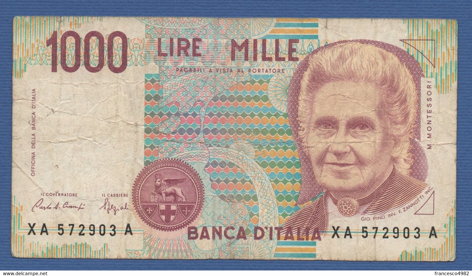 ITALY - P.114aX – 1.000 LIRE 1990 -  Circolata - Sostitutiva XA - 1000 Lire