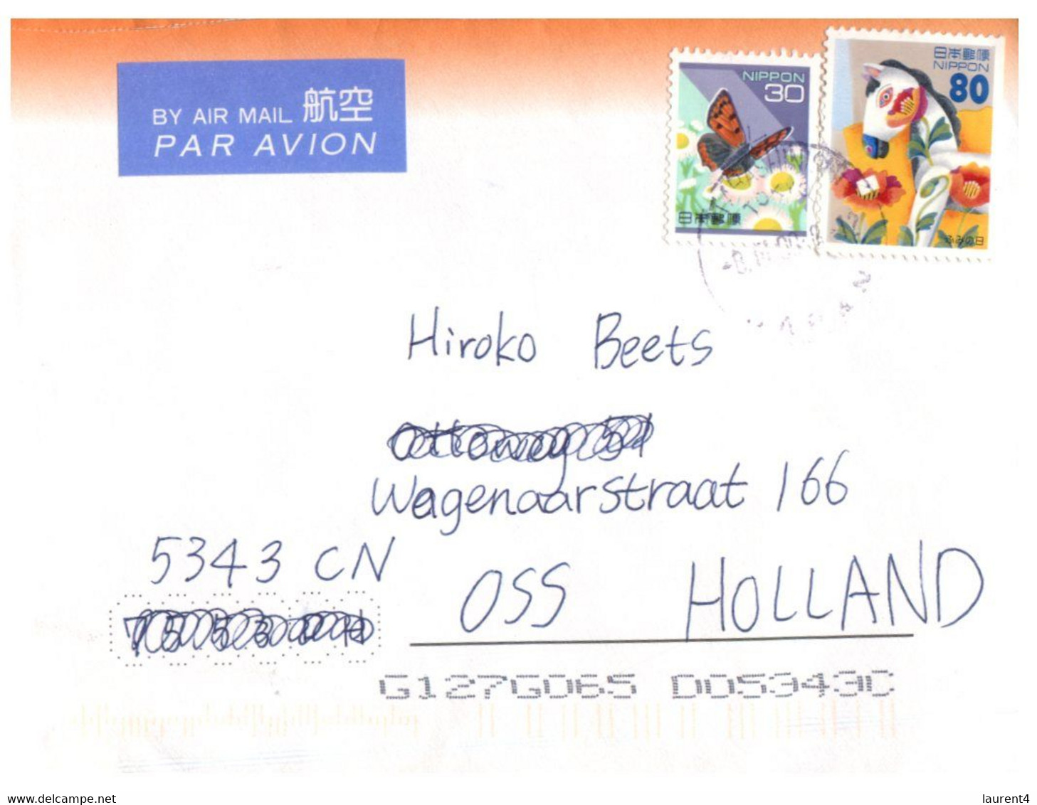 (KK 7) Cover Posted From Japan To Netherlands (during COVID  Pandemic) - Lettres & Documents
