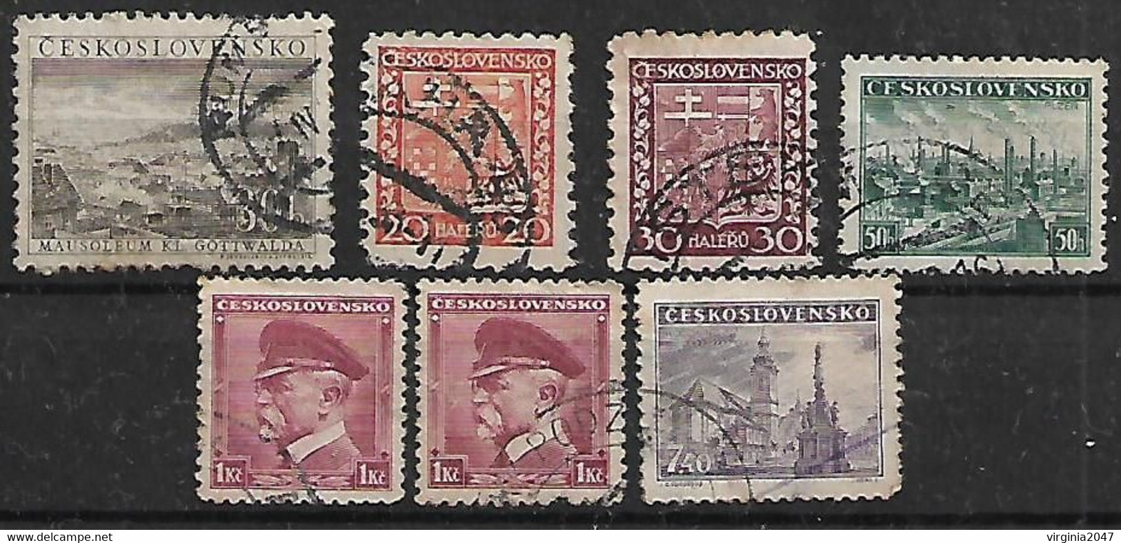 1929-35 Checoslovaquia 7v. Personajes-paisajes-escudo De Armas - Gebraucht