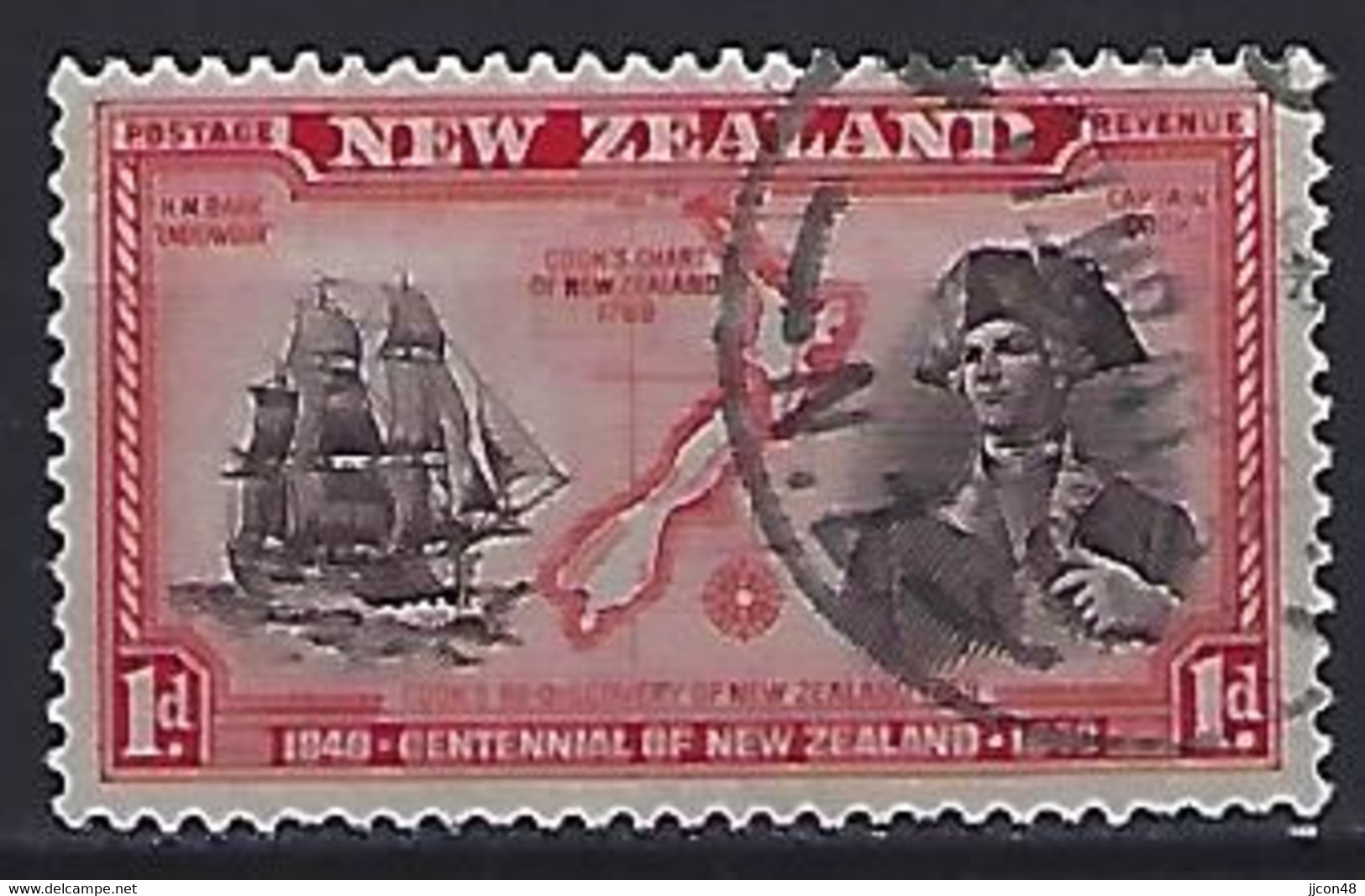 New Zealand 1940  Centennial  1d (o) SG.614 - Autres & Non Classés