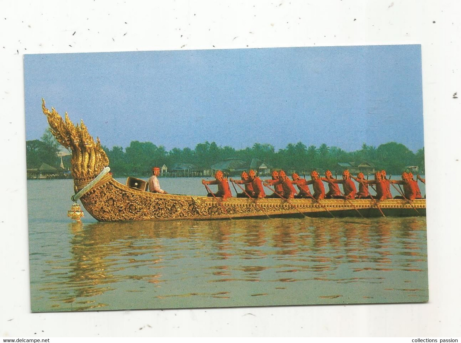 JC , G , Cp , THAILANDE ,THAILAND ,bateau , The ROYAL BARGE AMANTANAKRAJ In A Procession , écrite - Thaïlande