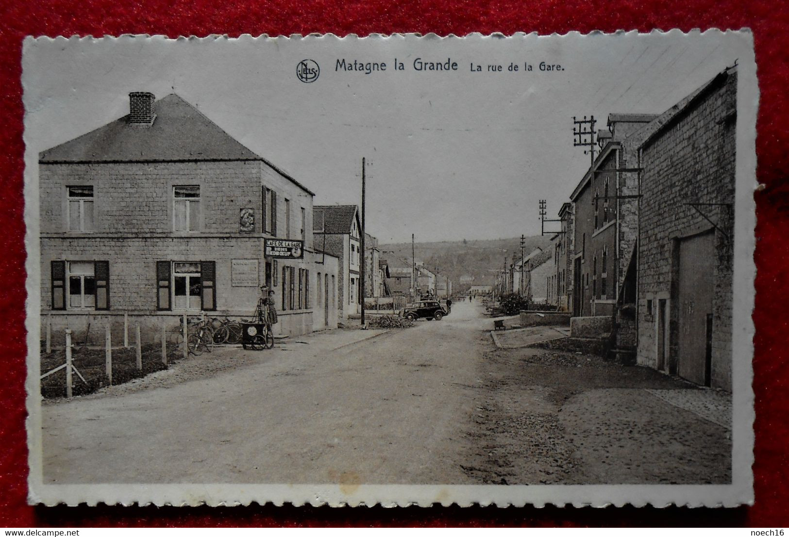 CP Matagne-la-Grande - La Rue De La Gare/ Café De La Gare/ Bière Piedboeuf - Doische