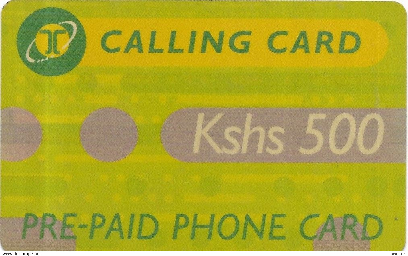 @+ Kenya - Green PP Phonecard Telkom 500 Kshs - 07/08/2002 - Ref : KE-TKE-REM-0014 - Kenya