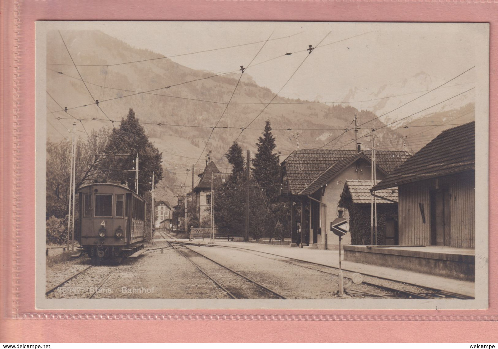 OLD PHOTO POSTCARD - SWITZERLAND -   STANS - BAHNHOF - STATION - Stans