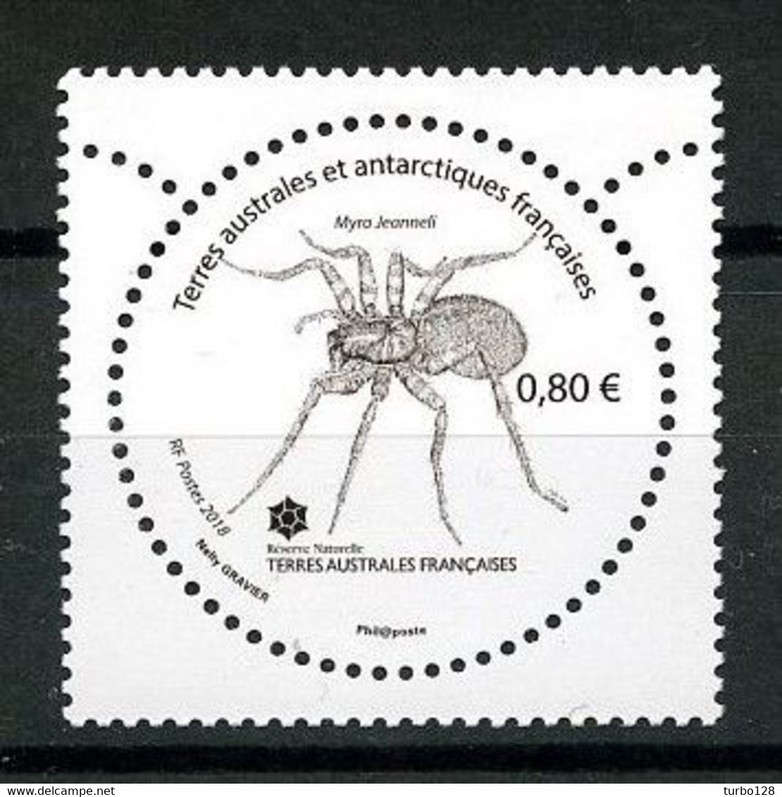 TAAF 2018  N° 847 ** Neuf MNH Superbe Faune Insectes De Crozet Myro Jeanneli Animaux - Neufs