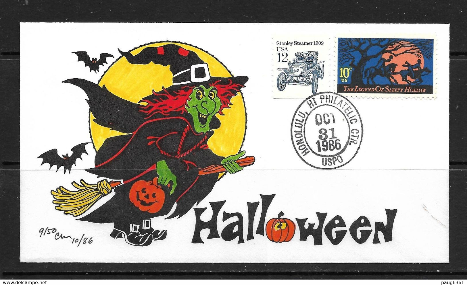 HAWAI-PINEAPPLE POST 1986 FDC HALLOWEEN - Hawaï