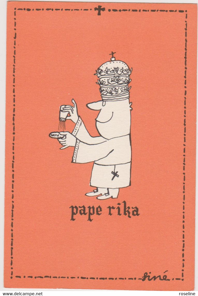 SINE  - Ed IA Paris  - Humour  Serie Pape Pape Rika - Religion Hostie Epice Paprika  -  CSPM  10,5x15  TBE Neuve - Sine