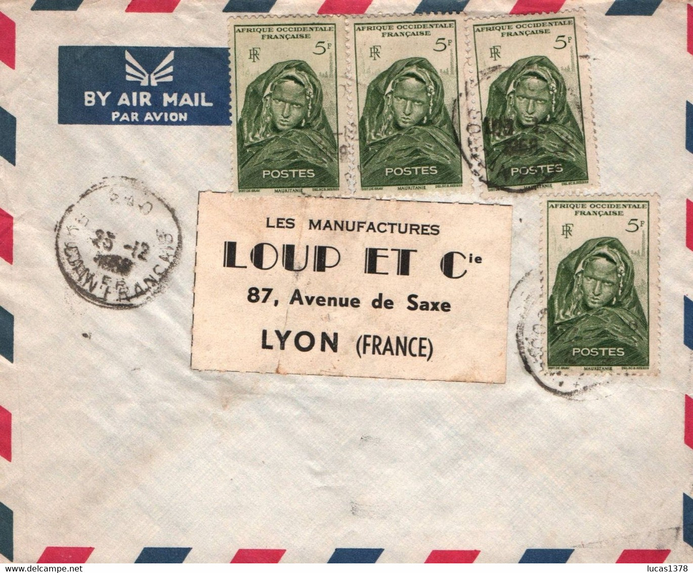 LETTRE PAR AVION / DEPART GAO POUR LYON 1950 - Lettres & Documents