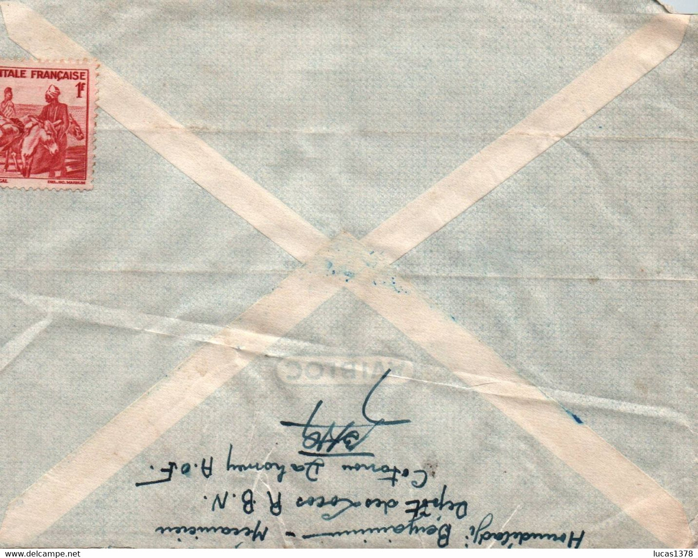 LETTRE PAR AVION / DEPART COTONOU POUR LYON 195? - Storia Postale