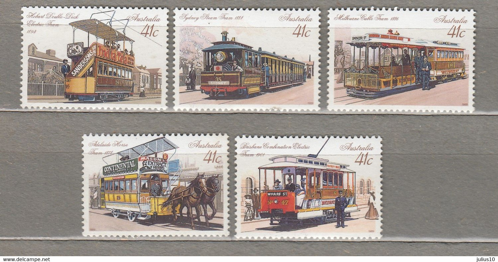 AUSTRALIA Tram 1989 Complete Set Mi 1172-1176 MNH(**) #21630 - Tranvie