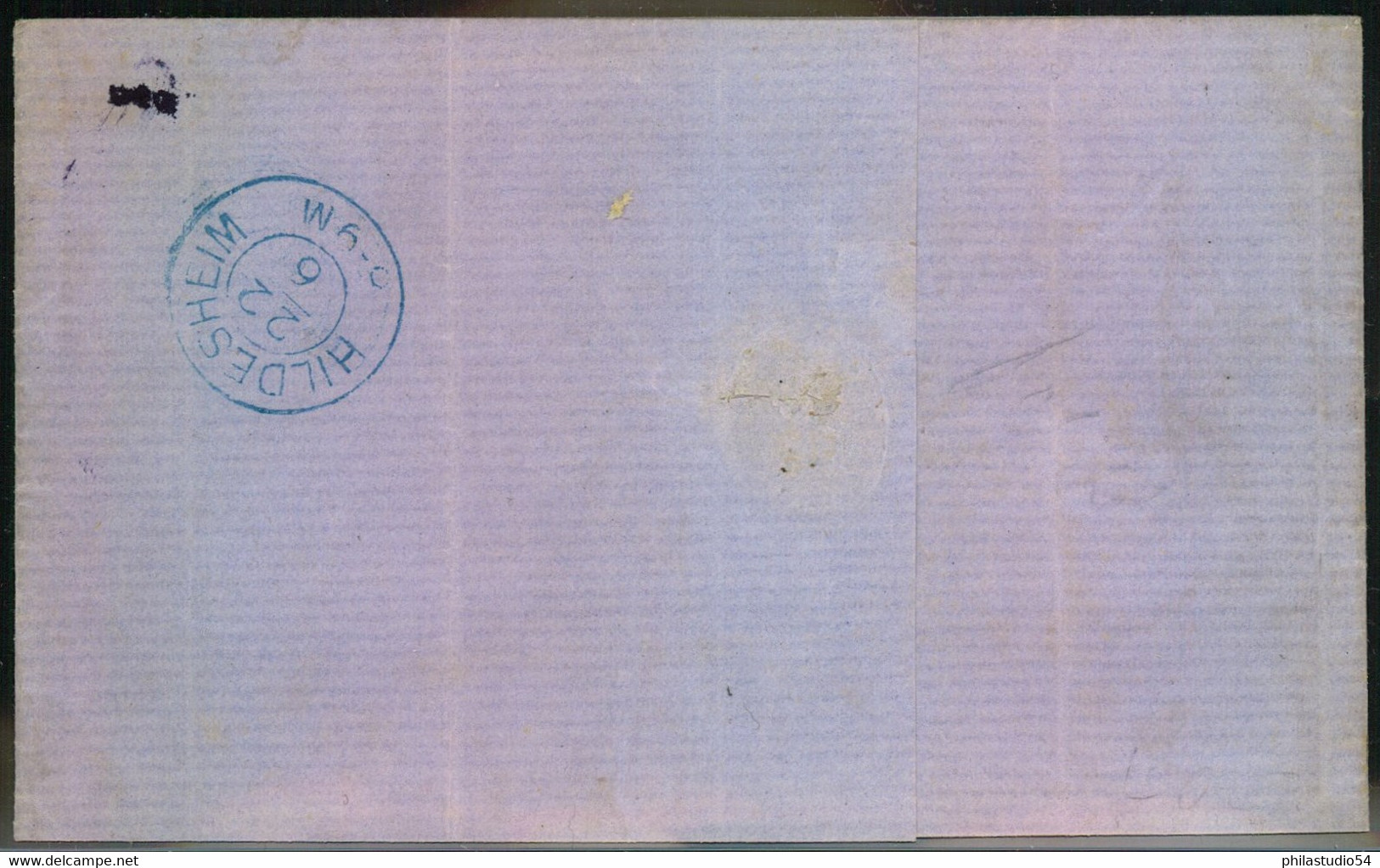 1862, Faltbrief M. 3 Ngr. Jonann Ab CRIMITZSCHAU Mit Nummernstempel "34" Nach Hildesheim - Saxony