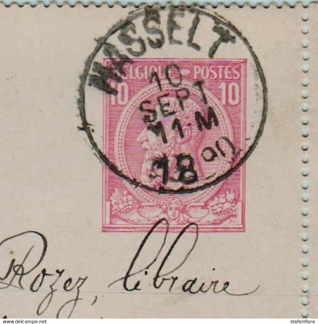 Kaartbrief, Carte Lettre De  HASSELT NAAR  BRUXELLES, Entier 46 - Letter Covers