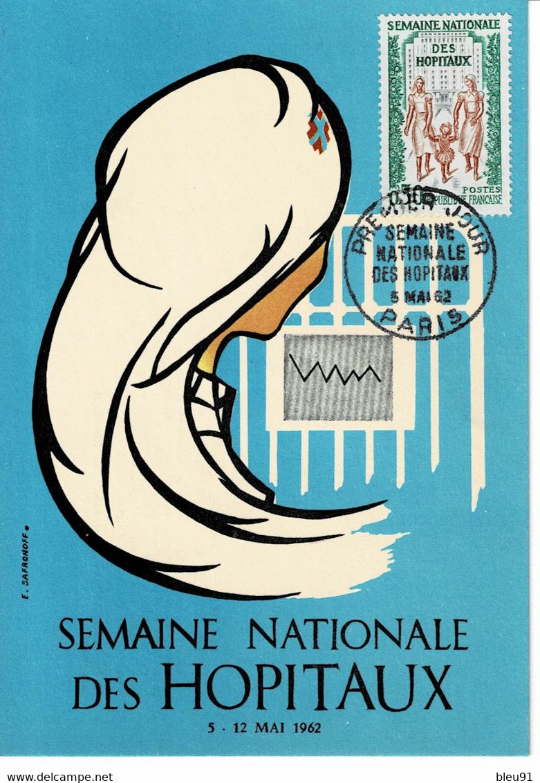 CM FRANCE 1962 SEMAINE NATIONALE DES HOPITAUX - 1960-1969