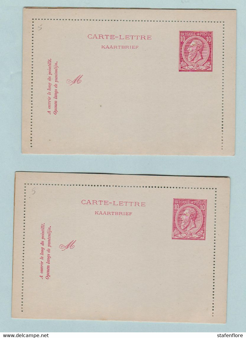 Kaartbrief, Carte Lettre Met Opdrukzegels Capon Nr 46 - Buste-lettere