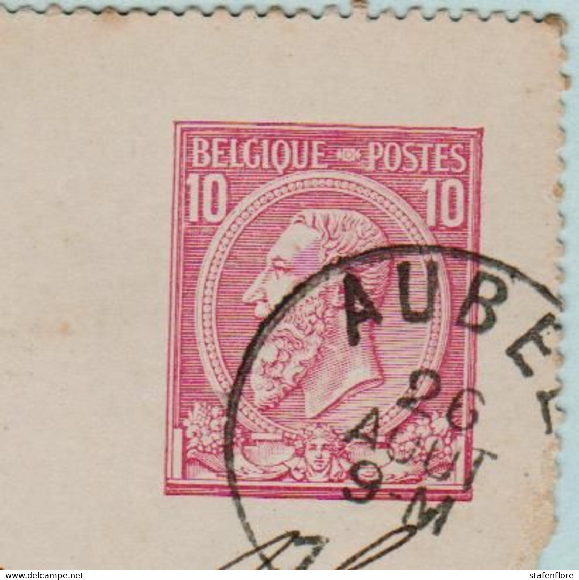 Kaartbrief, Carte Lettre Van AUBEL  Naar Bruxelles ,met Opdrukzegels Capon Nr 46 - Briefumschläge