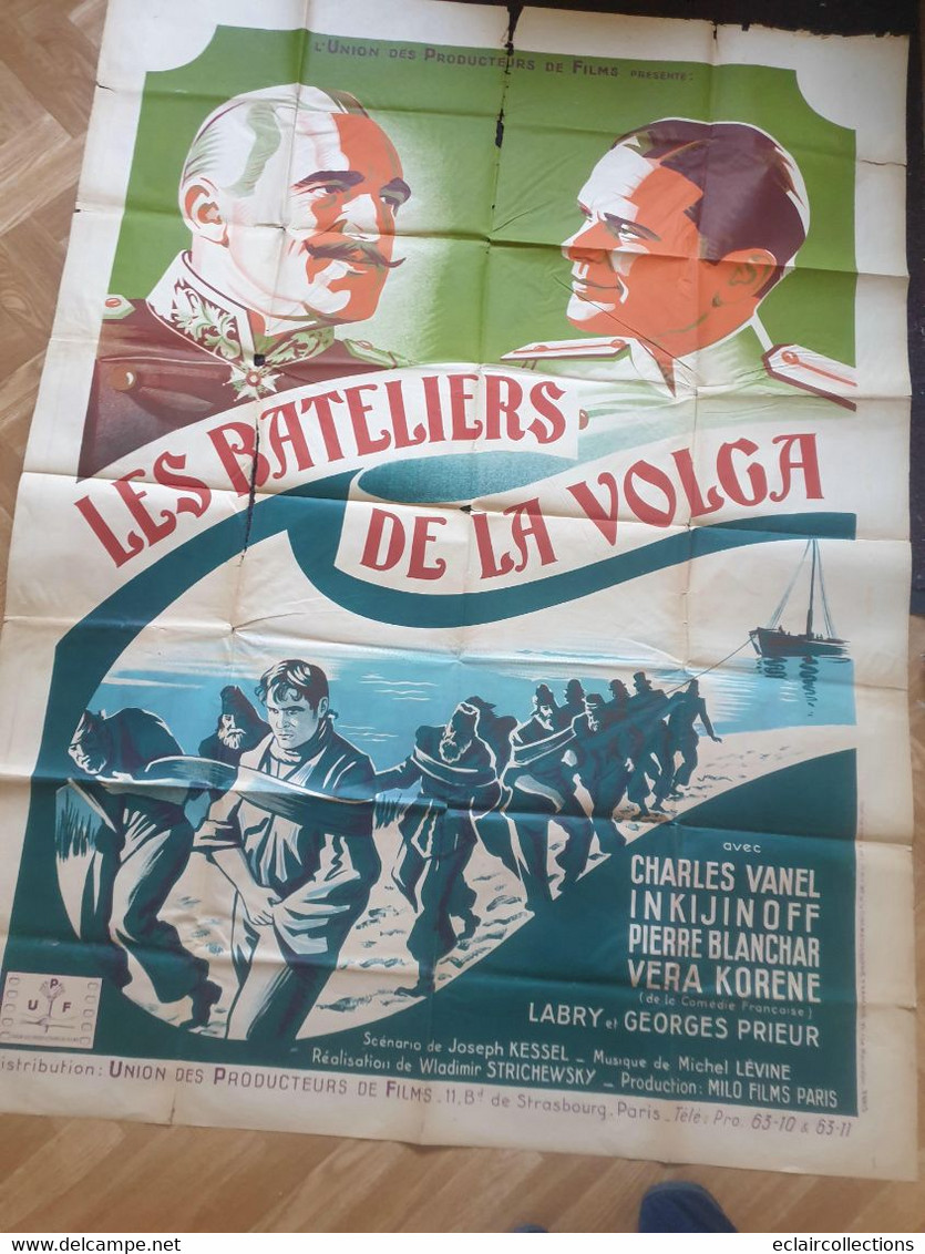 Affiche Cinéma.    Les Bateliers De La Volga     1.36 X 1.19     (voir Scan) - Plakate