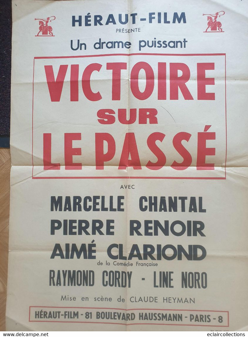 Affiche Cinéma.   Victoire Sur Le Passé. Pierre Renoir     0.79x 0.56   (voir Scan) - Posters