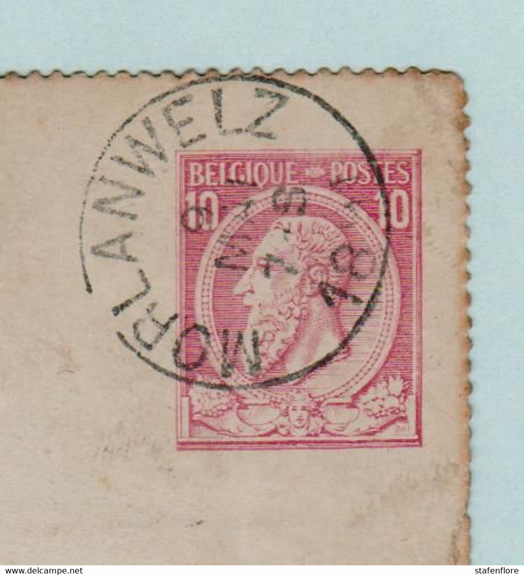 Kaartbrief, Carte Lettre, Express  ,Morlanwelz Naar Molenbeek  ,met Opdrukzegels Capon Nr 46 - Enveloppes-lettres