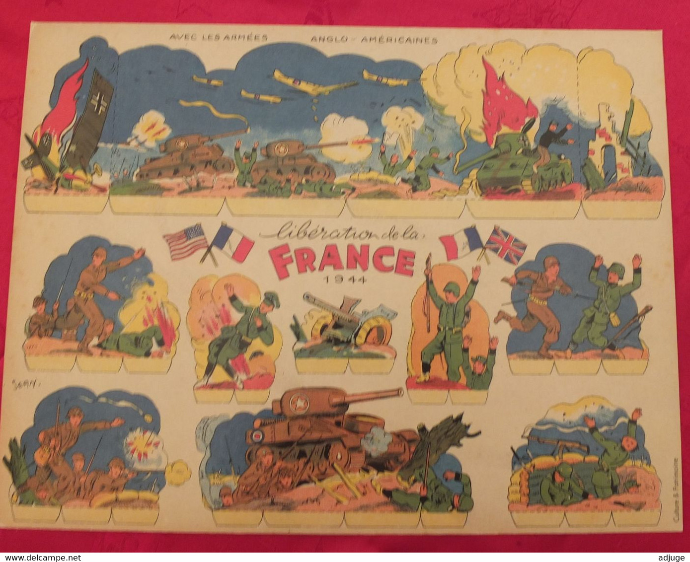 MAQUETTE à Découper- JEAN – Illustrateur-1944- LIBÉRATION De De La FRANCE Avec Les Armées Anglo-Américaines *RARE * - Kartonmodellbau  / Lasercut