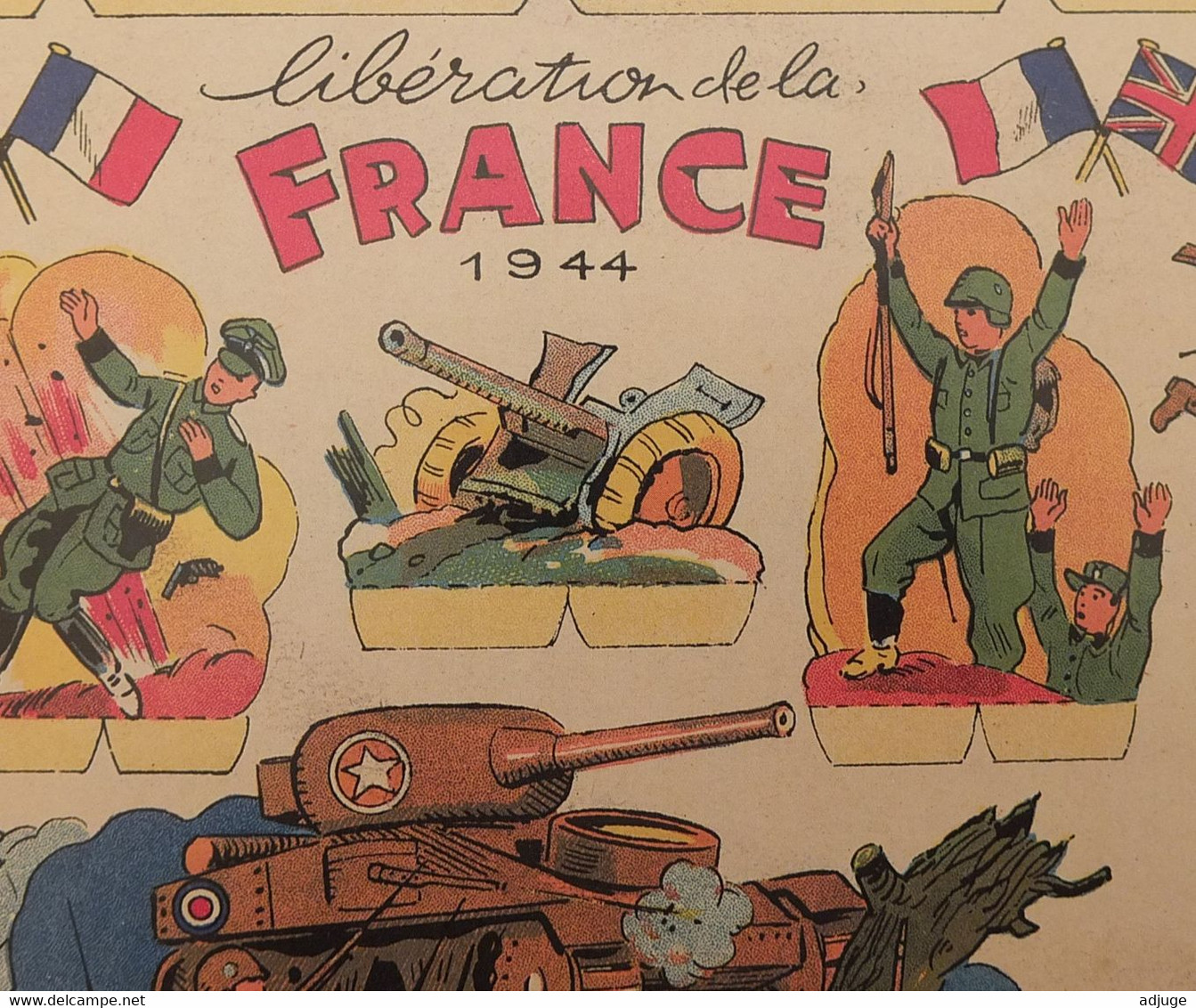 MAQUETTE à Découper- JEAN – Illustrateur-1944- LIBÉRATION De De La FRANCE Avec Les Armées Anglo-Américaines *RARE * - Kartonnen Modellen / Lasercut