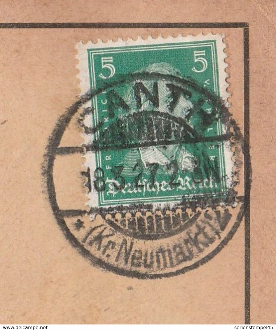 Deutsches Reich Karte Mit Tagesstempel Canth 1927 Kr Neumarkt Kanth Katy Wroclawskic Lk Breslau Schlesien - Lettres & Documents