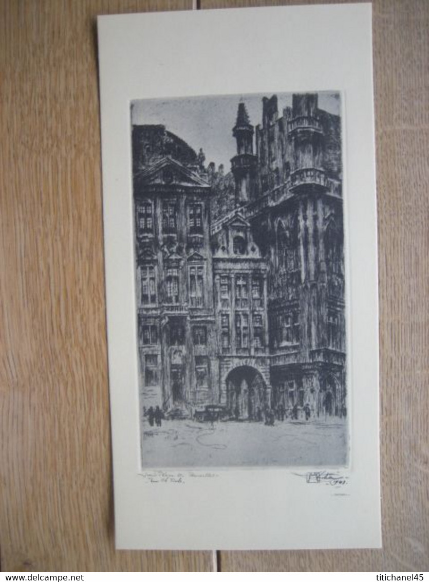 HISTORIA "Vieilles Pierres de Bruxelles" Les 3 fardes bien complètes dans pochette avec les 15 gravure d'Henri Mortiaux