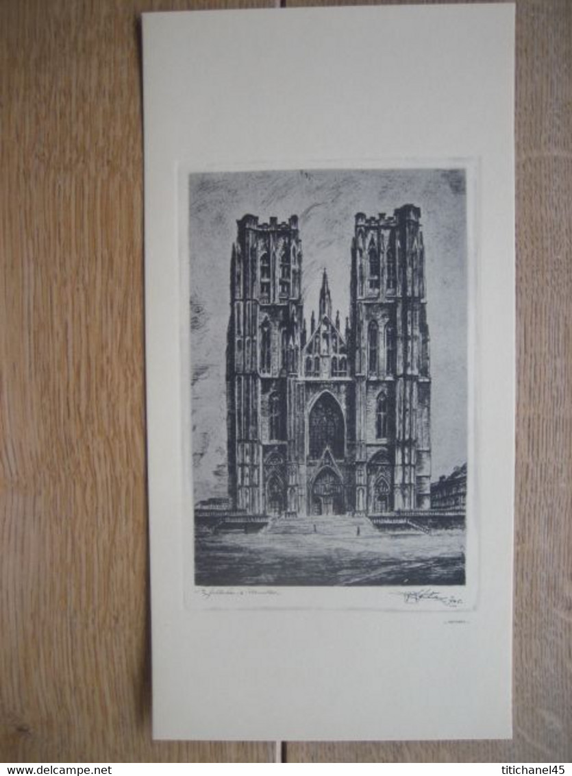 HISTORIA "Vieilles Pierres de Bruxelles" Les 3 fardes bien complètes dans pochette avec les 15 gravure d'Henri Mortiaux