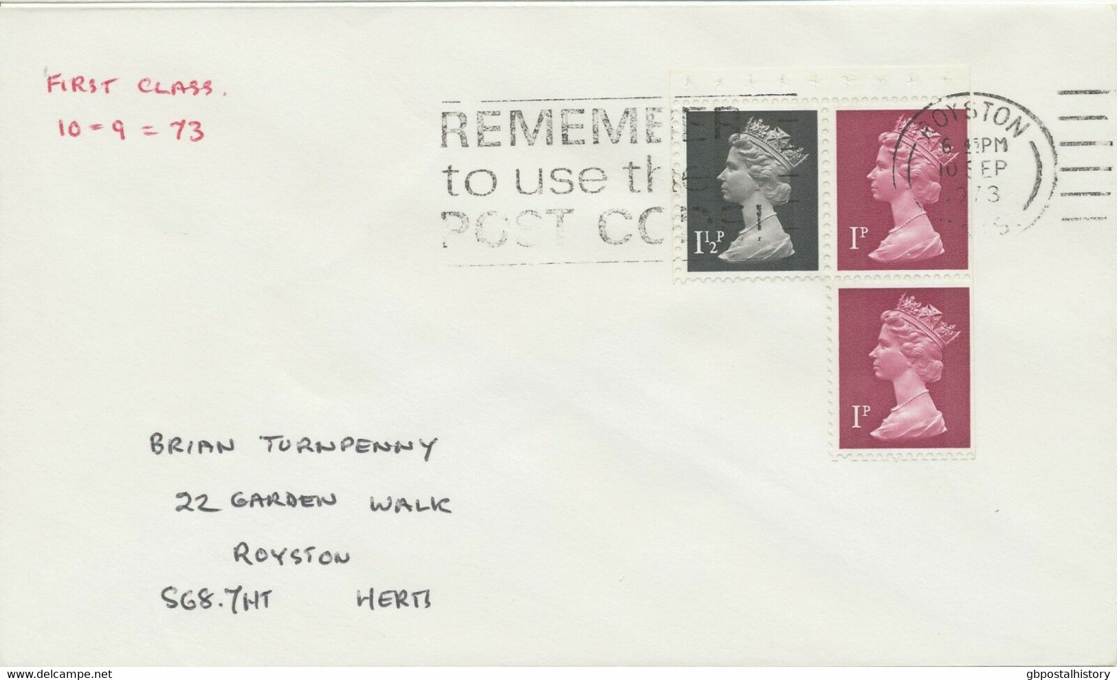 GB 1973 Machin 1 1/2P+1P+1P First Day Cover New Postage Rate 3 1/2P 1stCl - Machins