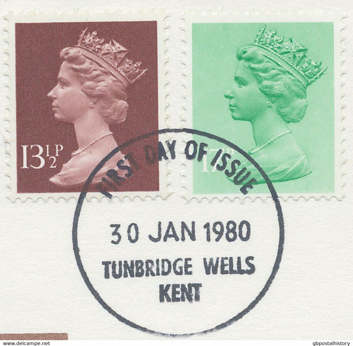 GB 1980 Machin FDC TUNBRIDGE WELLS / KENT + GROSVENOR WOOD.TUNBRIDGE WELLS / KENT - Machin-Ausgaben