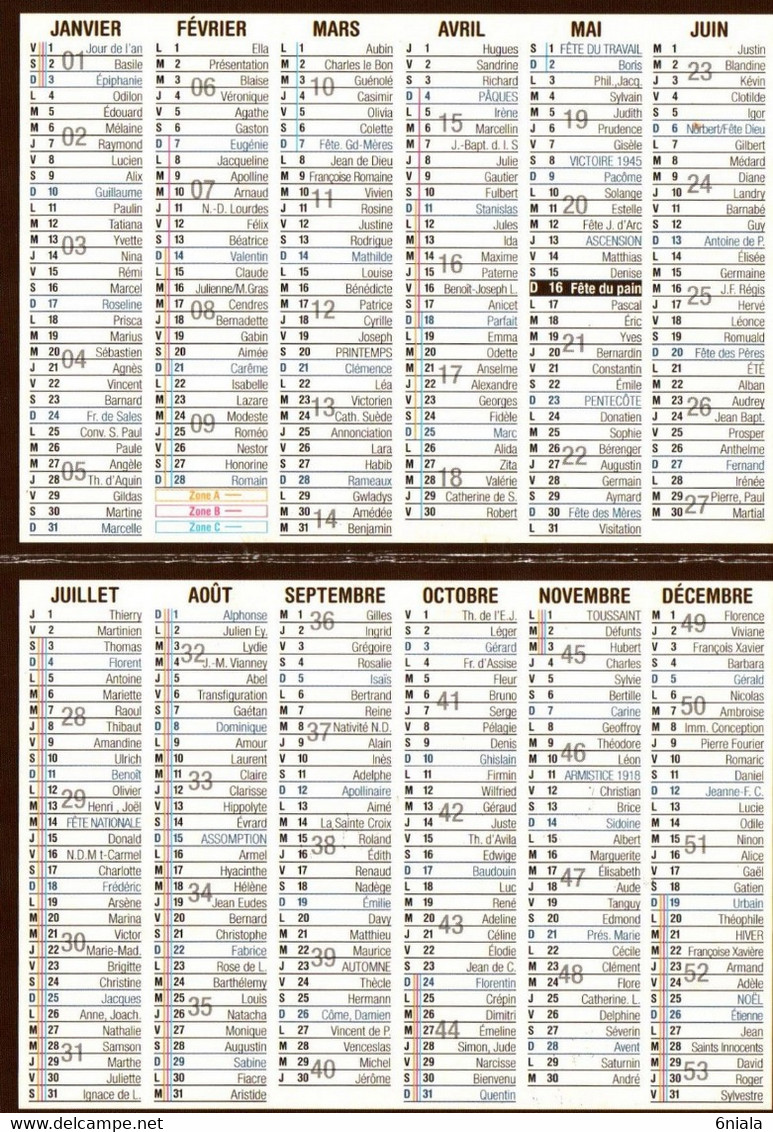 6798 Petit Calendrier De Poche 2010 (scan Recto-verso) BOULANGERIE Saveurs D'Antan  BASSE GOULAINE  44 - Small : 2001-...