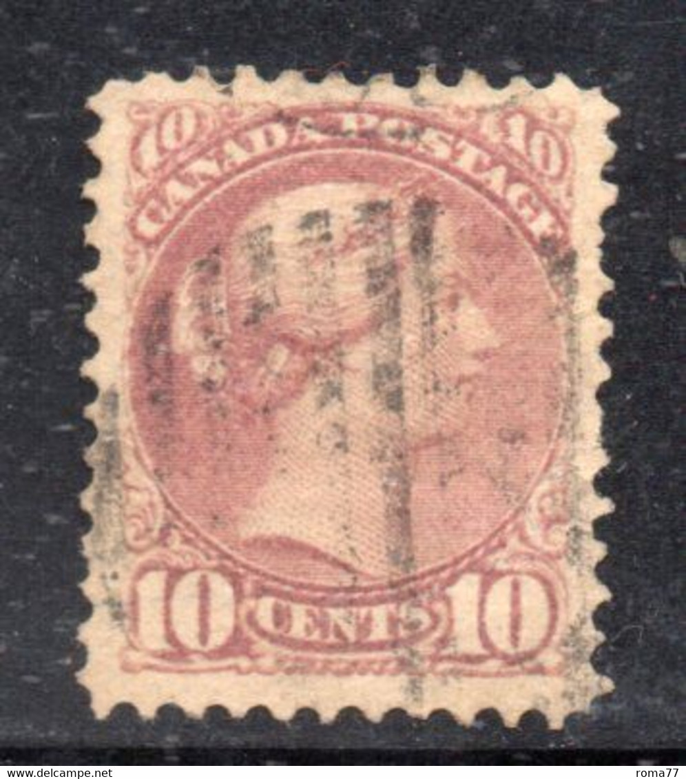 XP3556 - CANADA' 1868 , Vittoria 10 Cent Yvert N. 34  Usato (2380) - Gebraucht