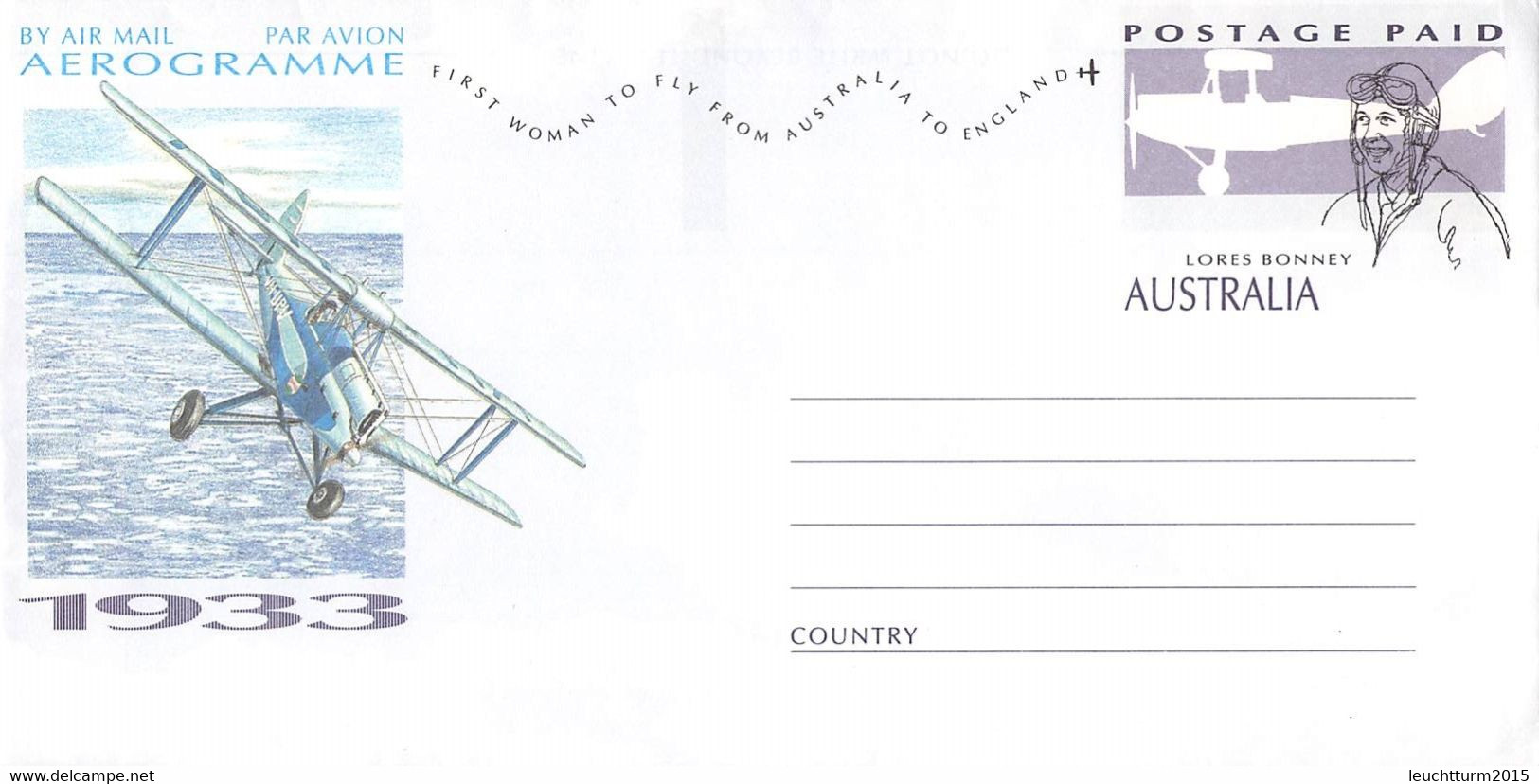 AUSTRALIA - AEROGRAMME POSTAGE PAID Unc /QD20 - Aerogrammi