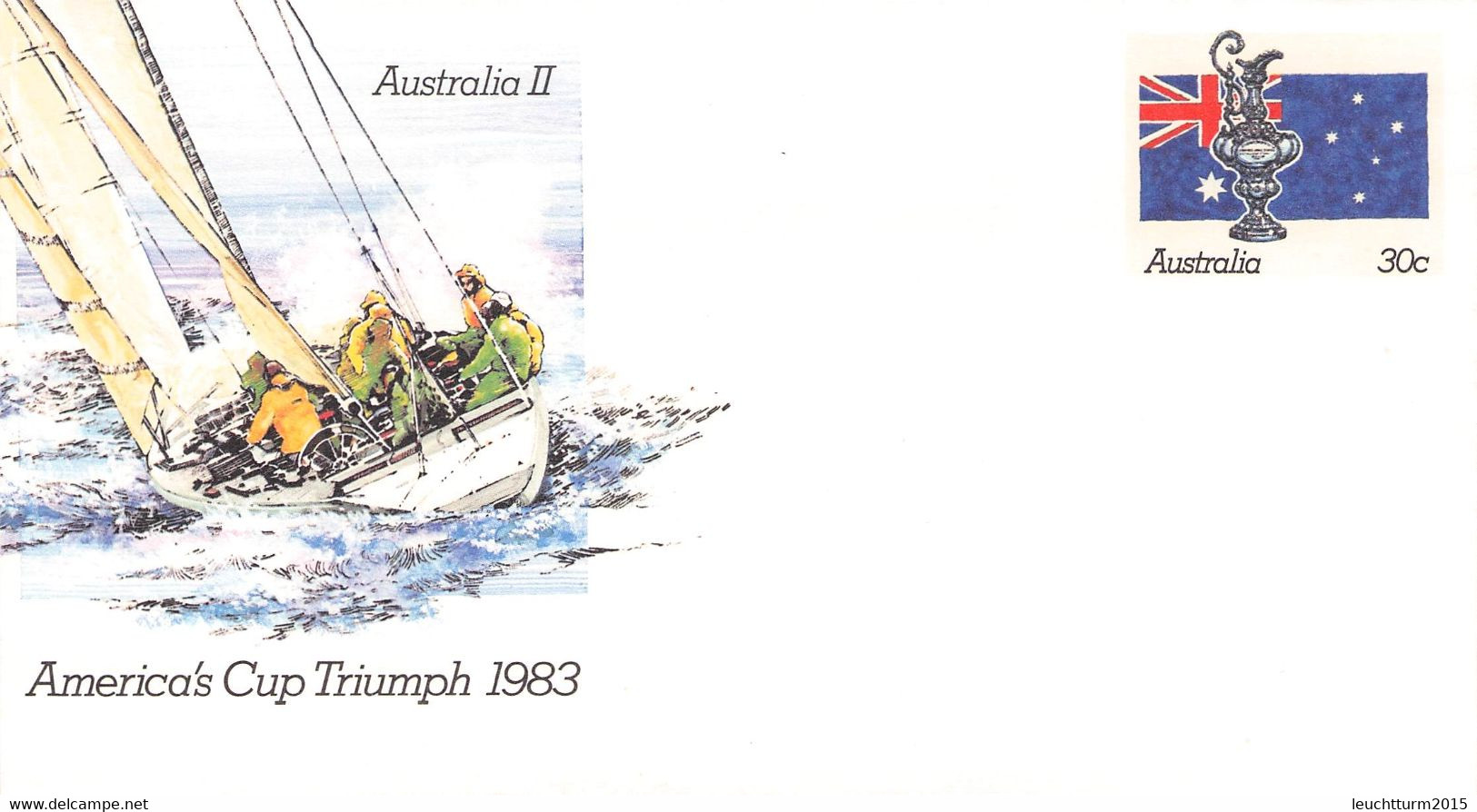 AUSTRALIA - Stationary ENVELOPE 30c AMERICA#S CUP TRIUMPH 1983 Unc /QD39 - Entiers Postaux