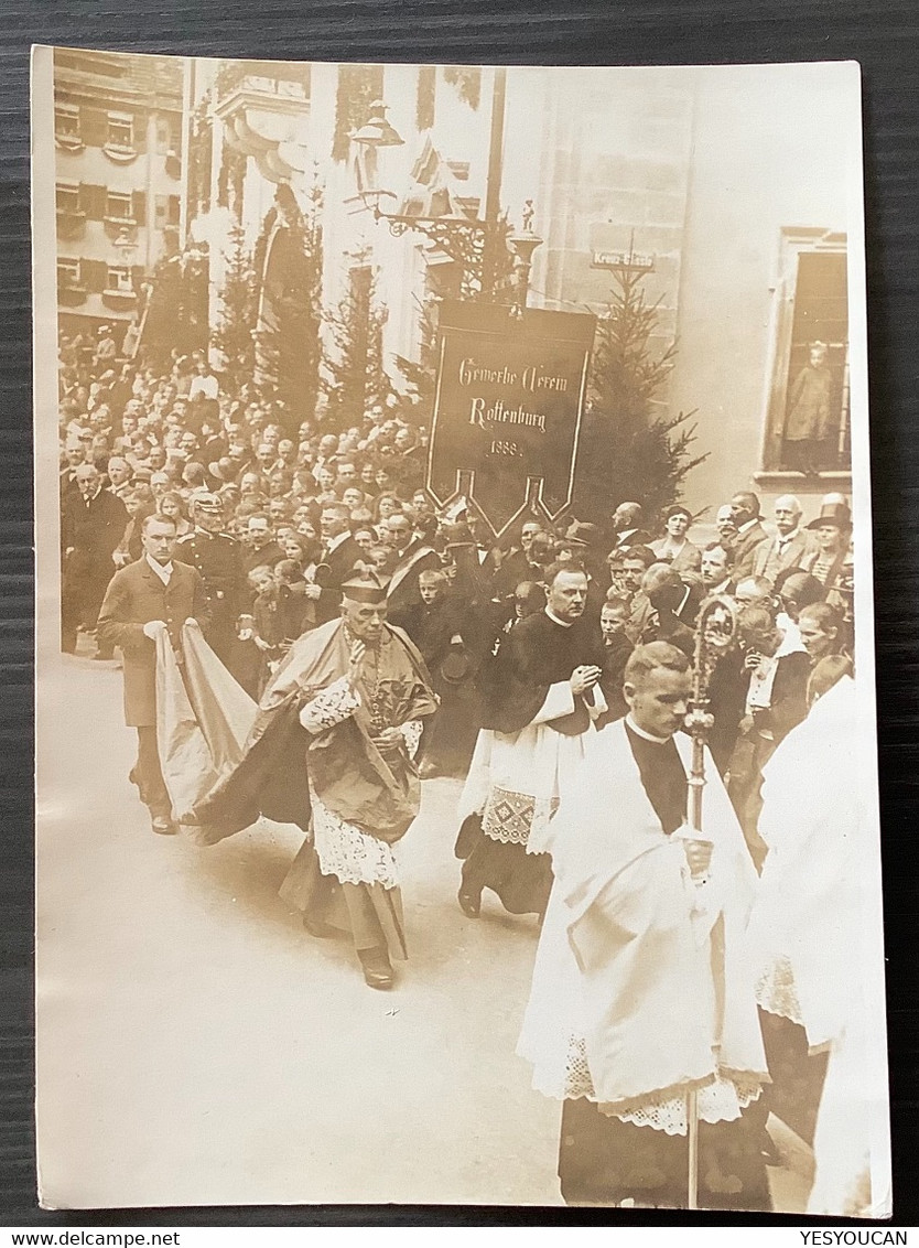 ROTTENBURG AM NECKAR: 50 Jahre Bischof Von Keppler Presse-Foto ~1920(Baden-Württemberg Photo AK Religion Procession - Rottenburg