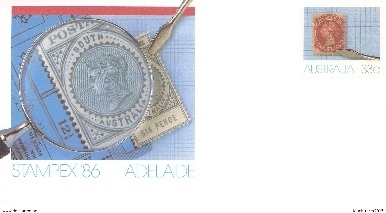 AUSTRALIA - Stationary ENVELOPE 33c STAMPEX '86 Unc /QD43 - Postwaardestukken