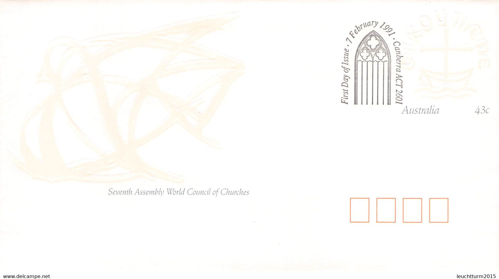 AUSTRALIA - Stationary ENVELOPE 43c WORLD COUNCIL OF CHURCHES Unc /QD49 - Postwaardestukken