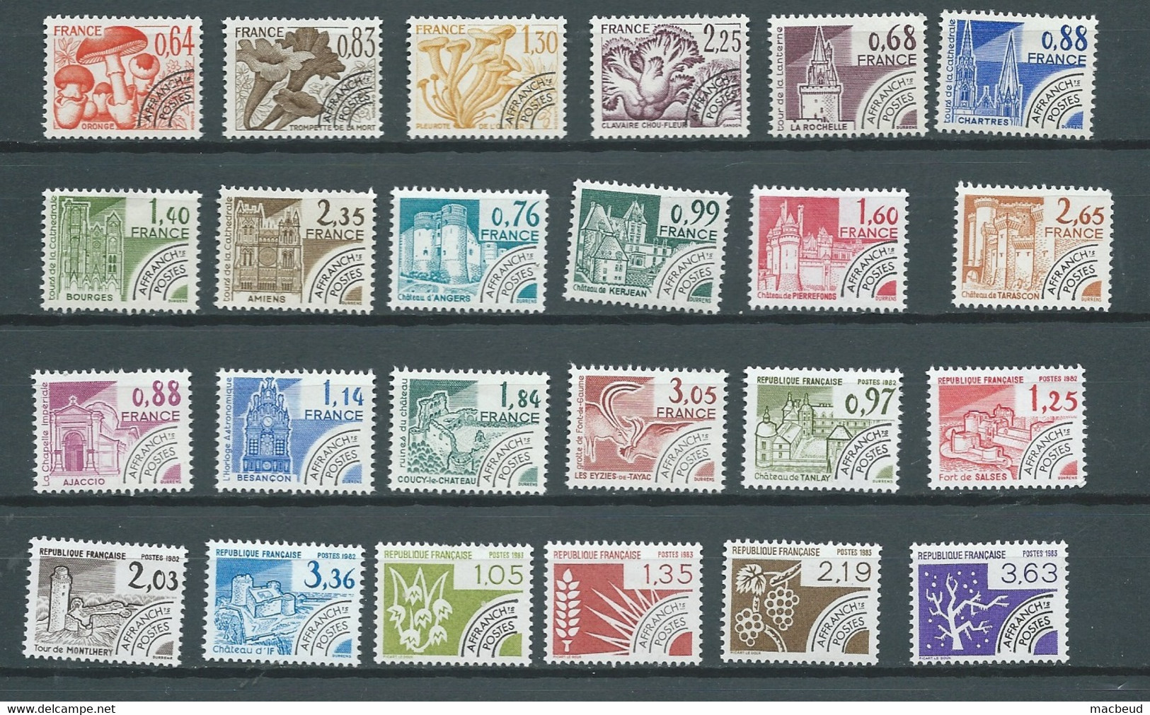 France -  Lot  Preoblitéré N Du 158 Au 181 ** 2 6 Années Complètes Soit 24 Valeurs Neuves Sans Charnière - Pla 5804 - 1964-1988