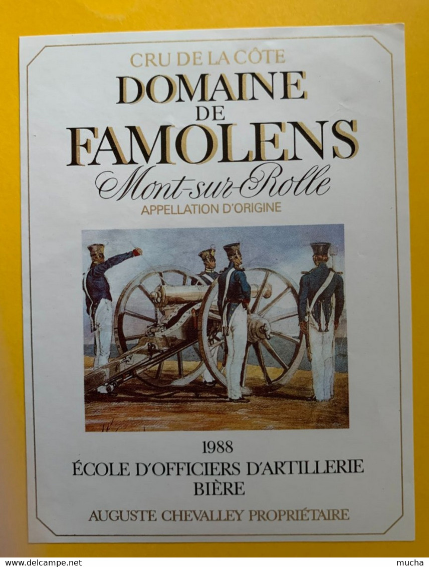 18549 -  Suisse Ecole D'officiers D'artillerie Bière 1988 Domaine De Famolens Mont-sur-Rolle - Militär