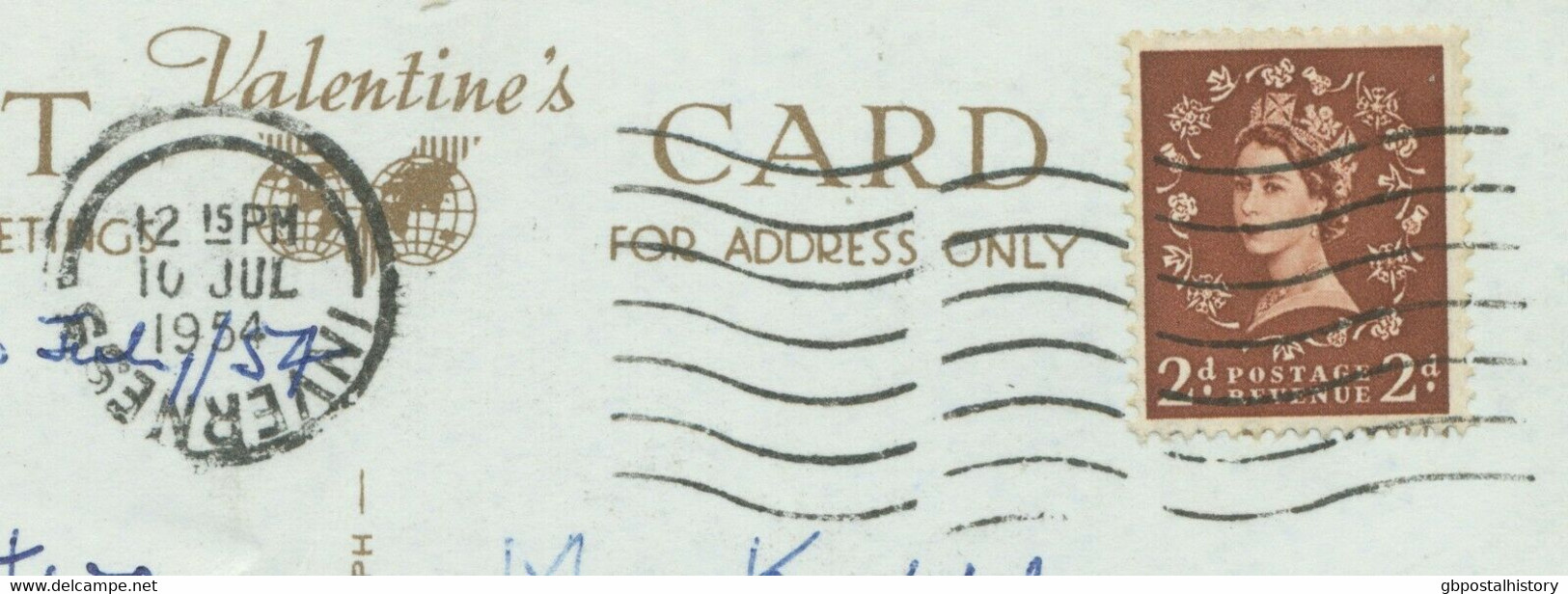 GB „INVERNESS“ Machine Postmark On RP Pc Extremely Rare POSTMARK-ERROR INVERTED - Scozia