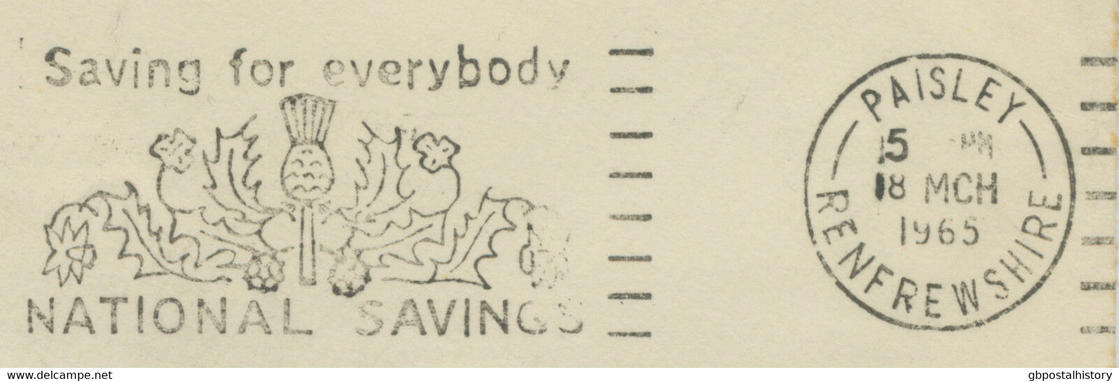 GB PAISLEY / RENFREWSHIRE / NATIONAL SAVINGS / POSTMARK-ERROR: IMPOSSIBLE TIME - Escocia