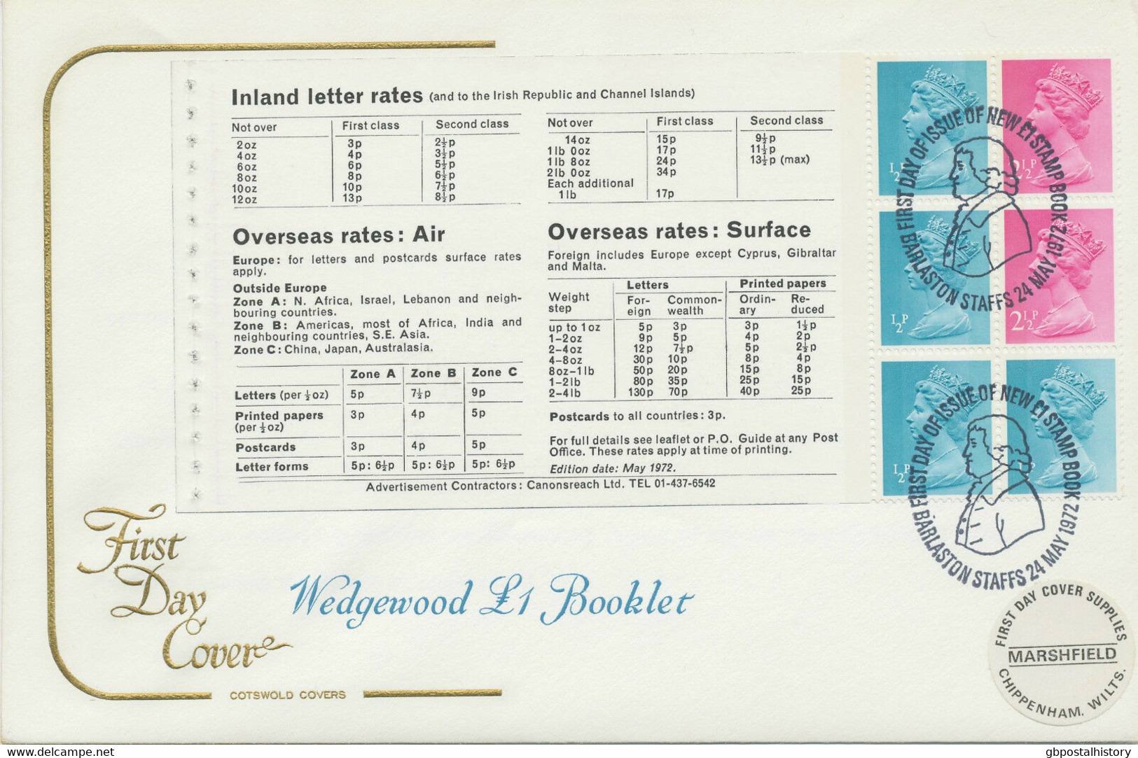 GB 1975/81 Machin Decimal Coils (3) And Booklet Panes (10) On 13 Different FDC Cat. Collecting BFDC 2005 Already GBP 220 - Booklets