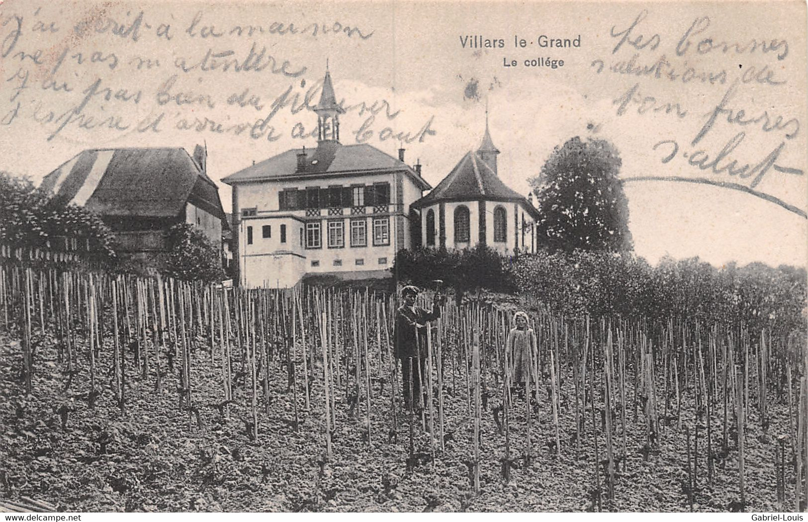 Villard-le-Grand Le Collège - L'ultime Vigneron Du Village - Vully . District Avenches - Avenches