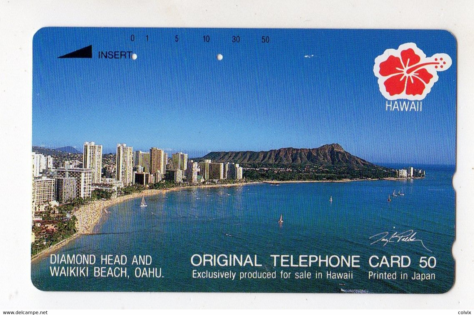 HAWAII DIAMOND HEAD Et WAIKIKI BEACH OAHU  Télécarte JAPON - Hawaï