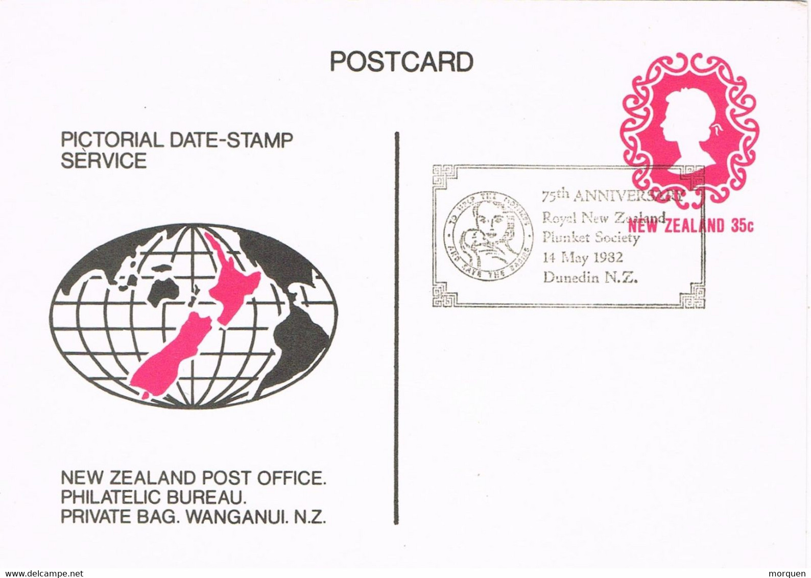 39600. Entero Postal DUNEDIN (New Zealand) 1982, Royal Plunket Society 75 Anniversary. - Postwaardestukken