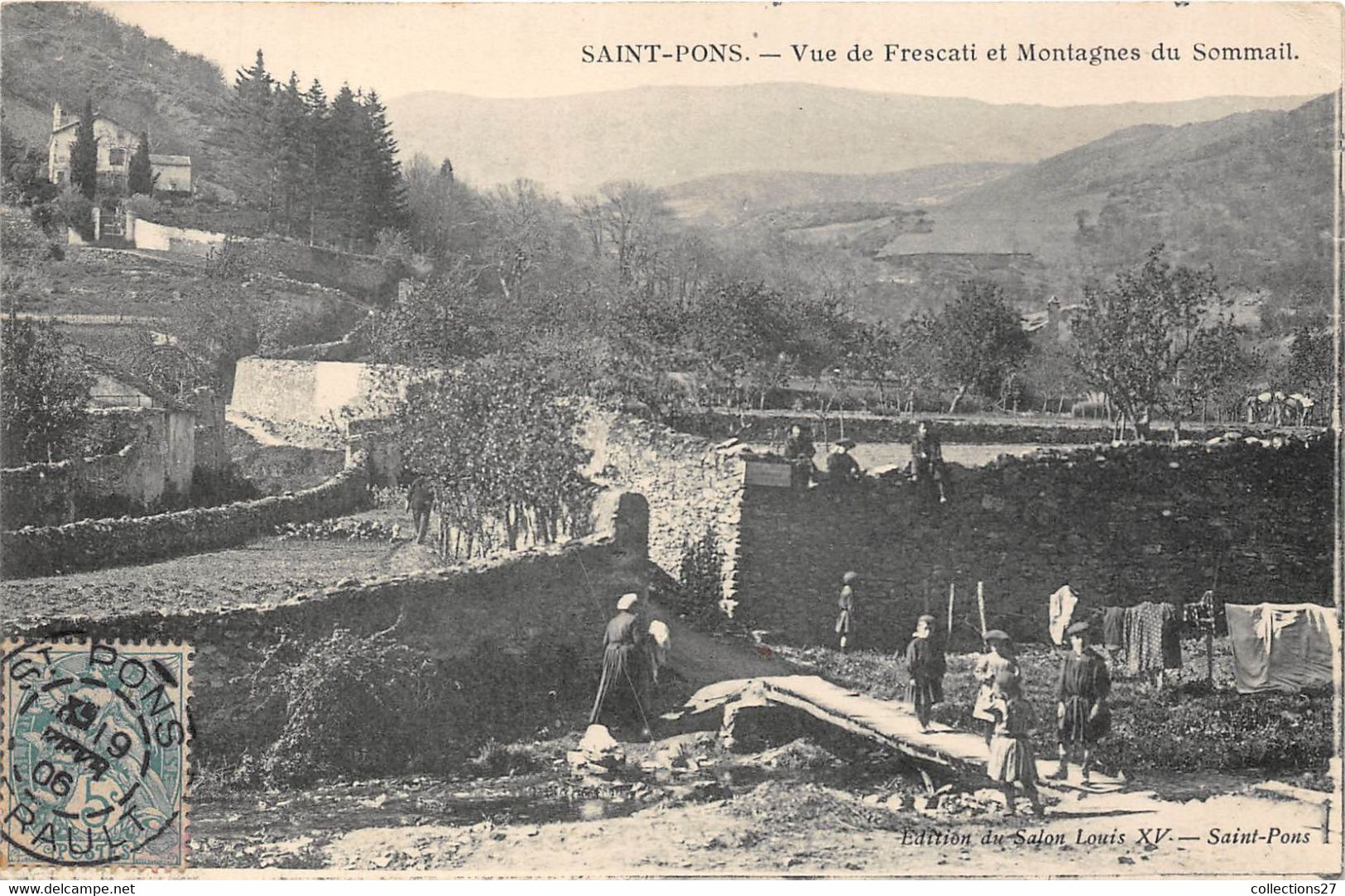 34-SAINT-PONS- VUE DE FRESCATI ET MONTAGNE DU SOMMAIL - Saint-Pons-de-Mauchiens