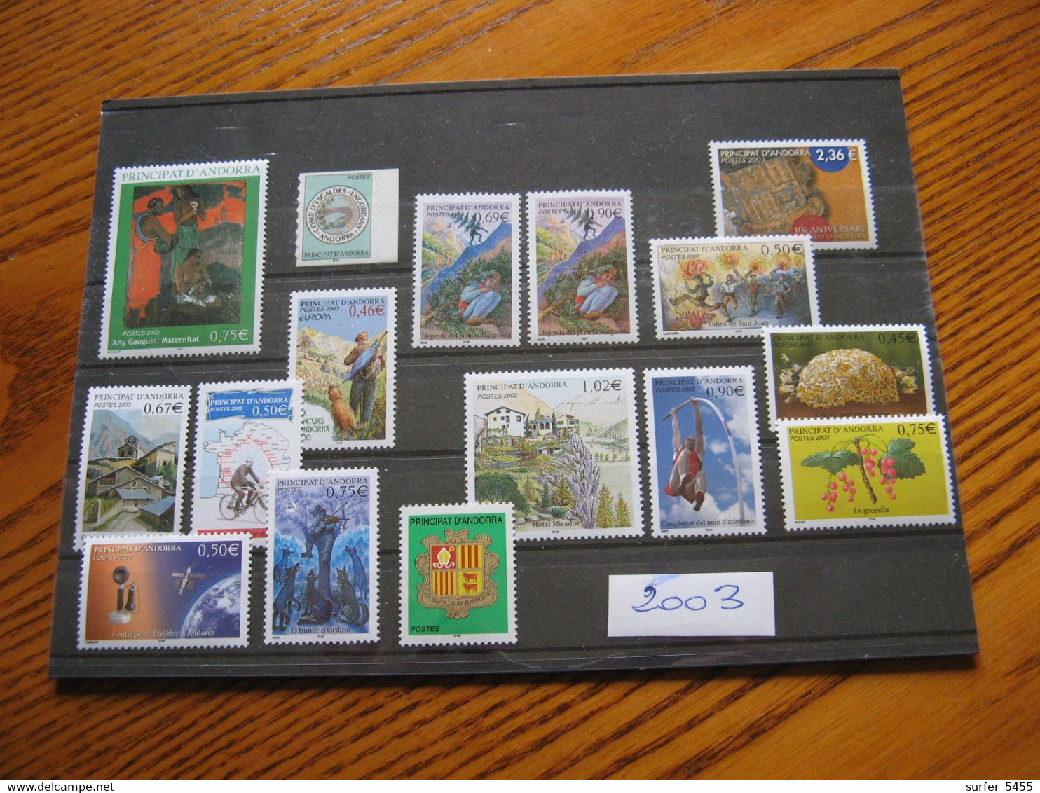 ANDORRE ANNEE COMPLETE 2003 NEUVE ** LUXE - MNH - FACIALE 12,36 EUROS - Andere & Zonder Classificatie