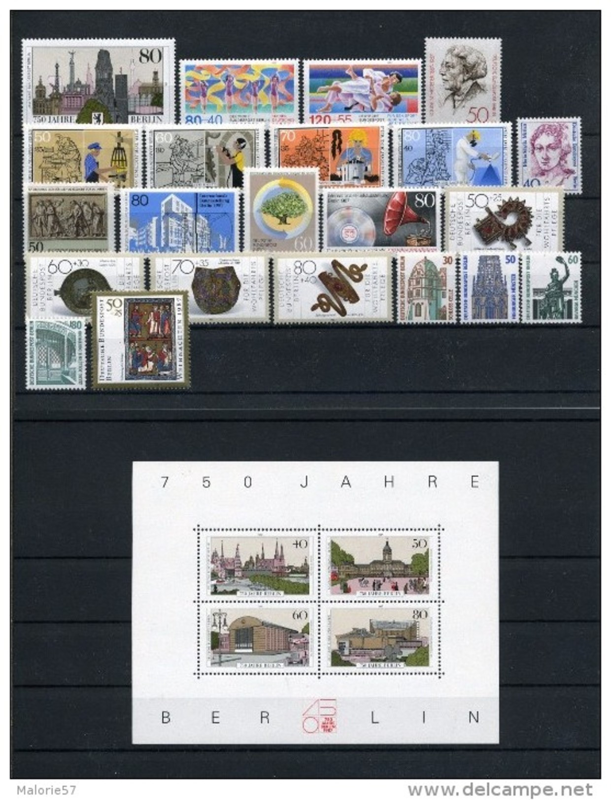 Allemagne 1987 BERLIN NEUF ** ANNEE COMPLETE Cote 42€ - Neufs