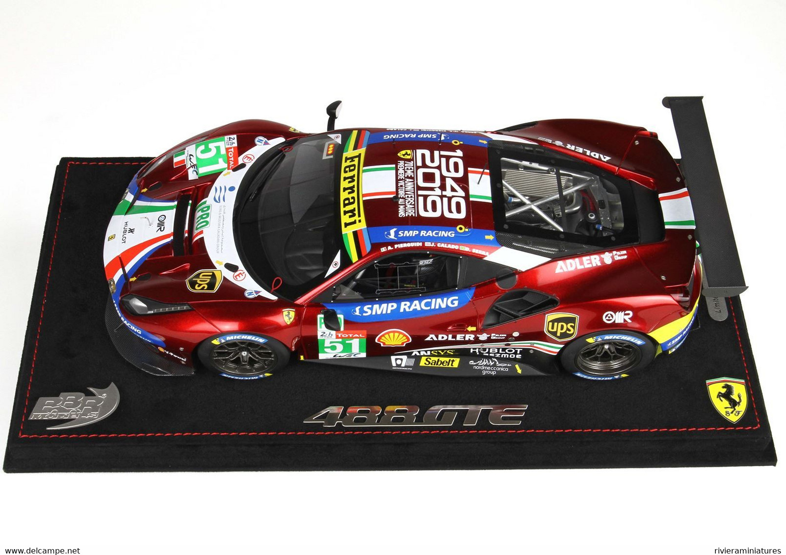 BBR - FERRARI 488 GTE - #51 Winner GTE Pro 24h Le Mans 2019 - BBR P18181A - 1/18 - Autres & Non Classés